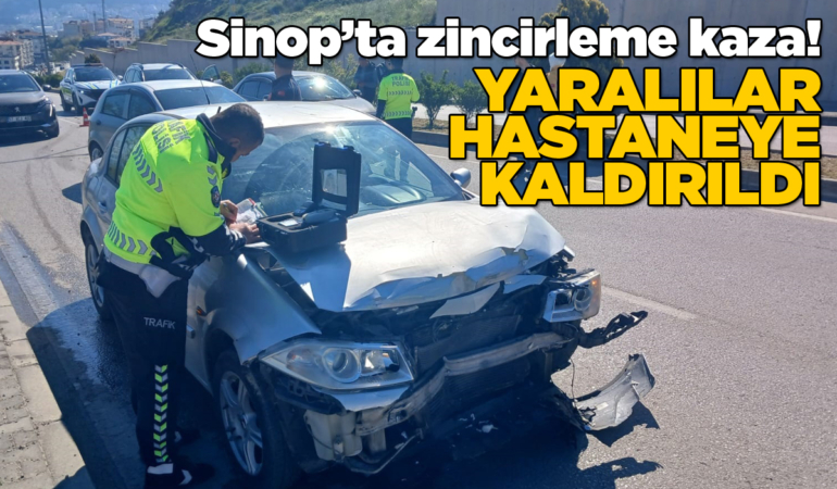 Sinop’ta zincirleme trafik kazası: Yaralılar var!