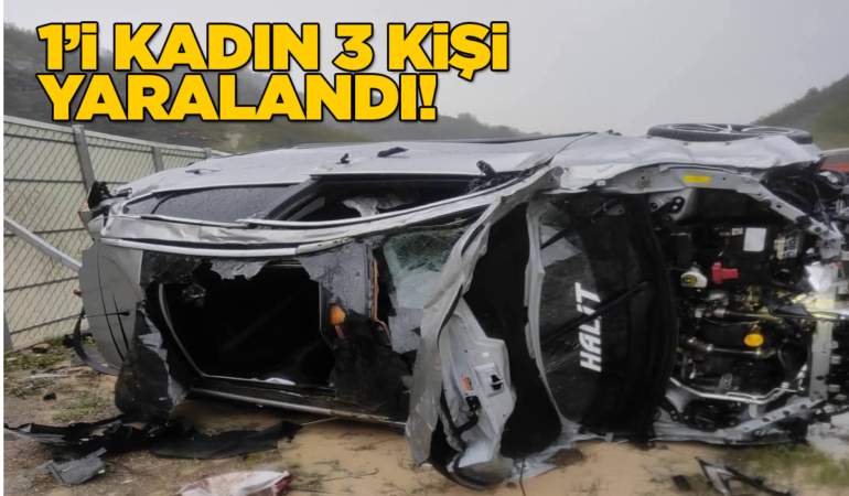 Sinop’ta yağışlı hava kaza getirdi