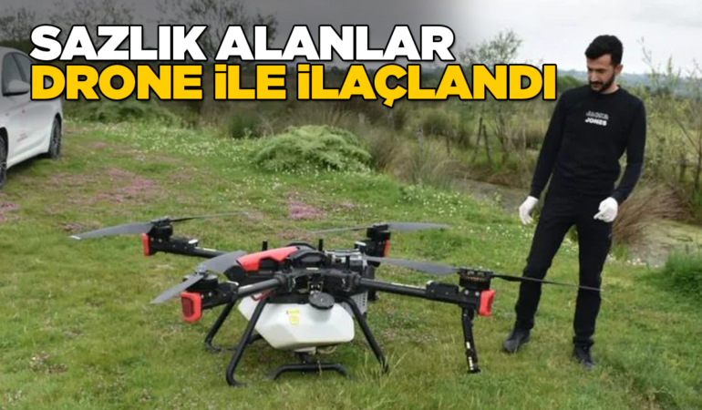 Sinop’ta drone destekli ilaçlama başladı