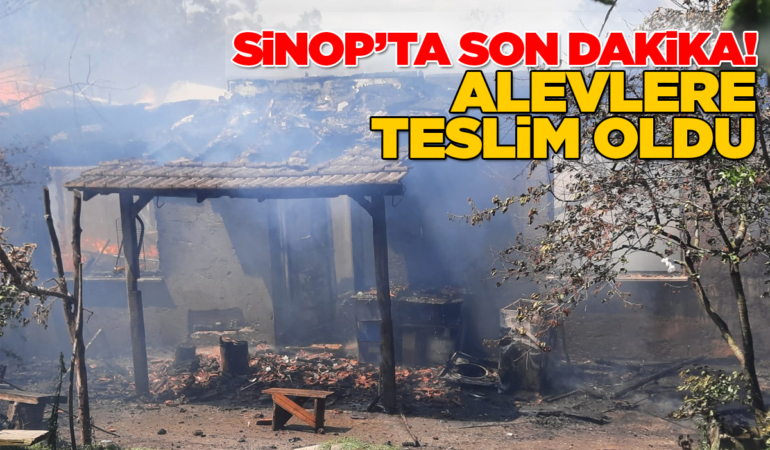 Sinop’ta tek katlı evde yangın çıktı