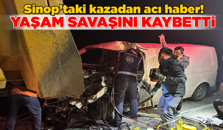 Sinop’ta trafik kazası can aldı