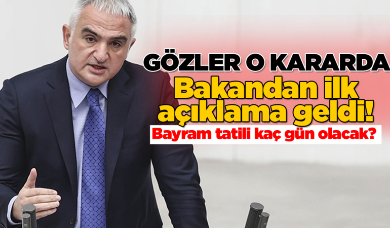 Bakan Ersoy’dan bayram tatili açıklaması