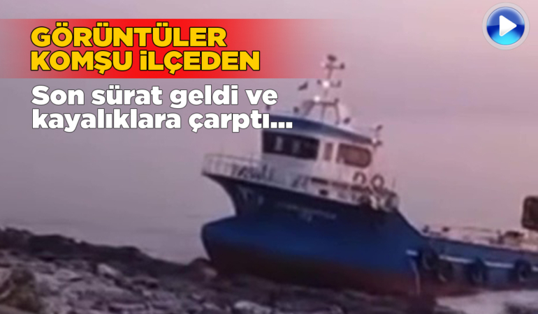 Balıkçı teknesi son sürat kayalara çarptı