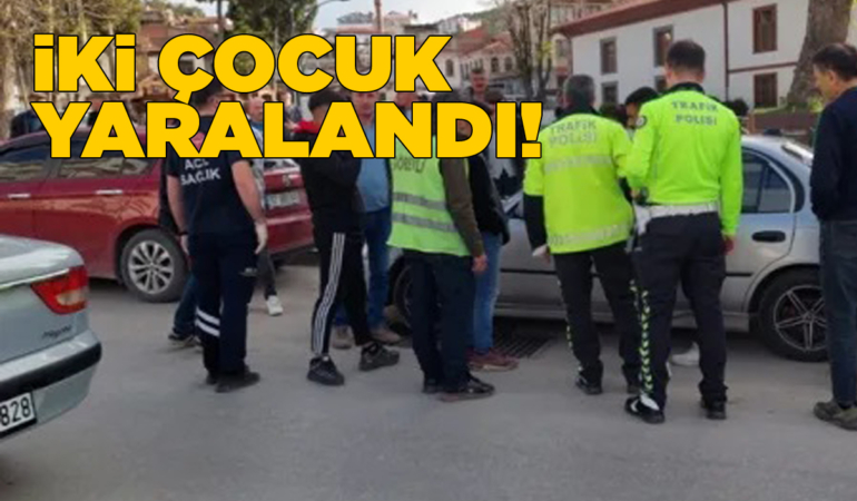 Bisiklet ile otomobil çarpıştı