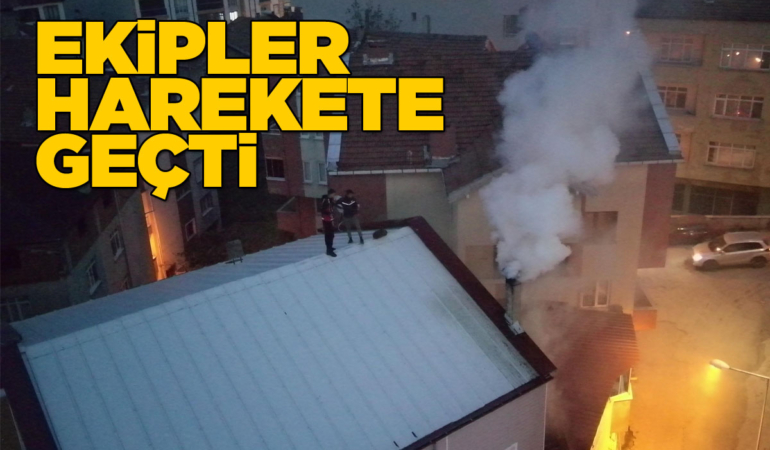 Sinop’ta çıkan baca yangını korkuttu