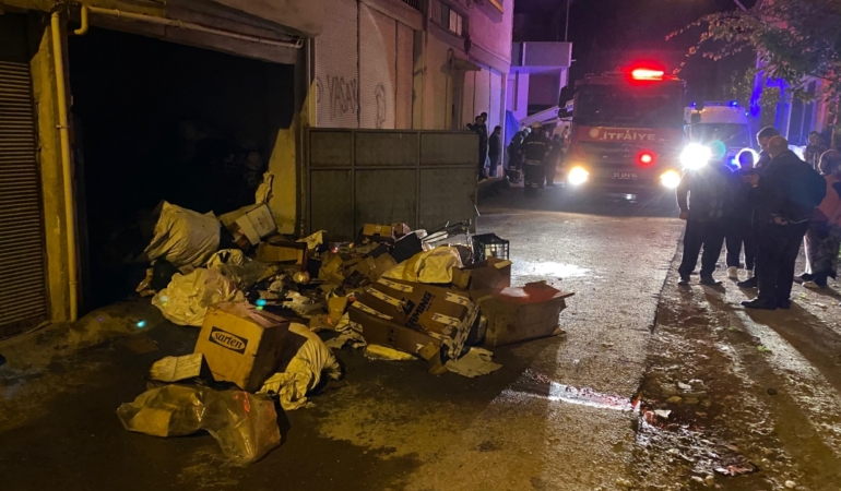 Depoda çıkan yangın söndürüldü