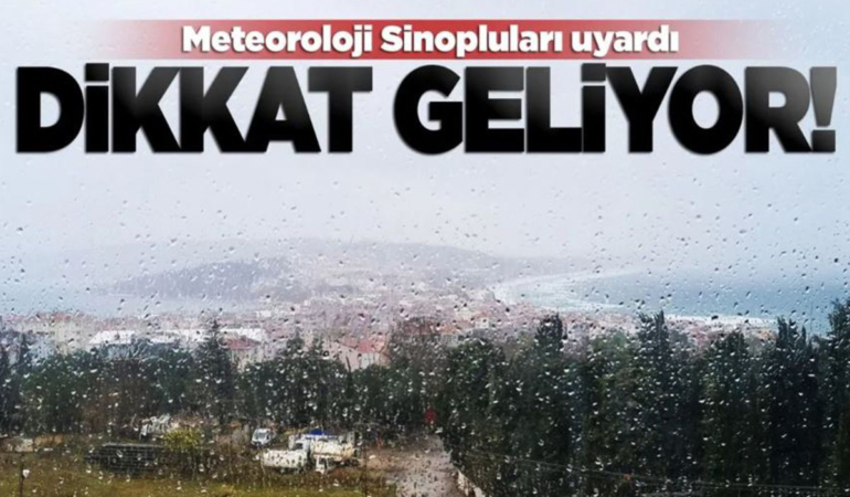 Sinop için gök gürültülü sağanak uyarısı