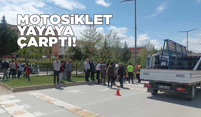 Sinop’ta motosiklet öğrenciye çarptı