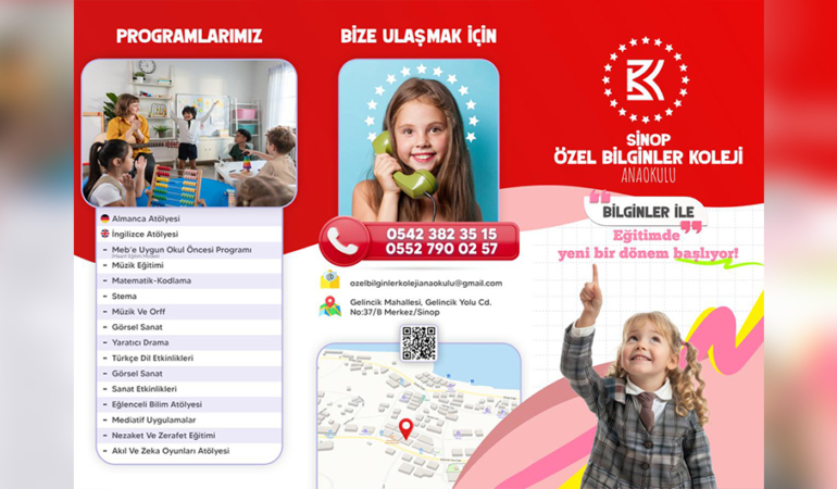 SİNOP ÖZEL BİLGİNLER KOLEJİ ANAOKULU AÇILDI