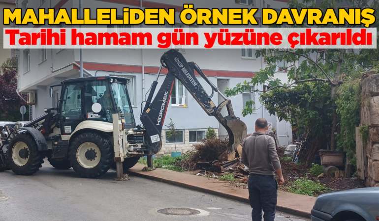 Sinop’ta tarihi hamam gün yüzüne çıkarıldı