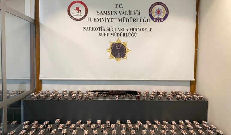 Samsun’da 15 bin 680 sentetik ecza hapı ele geçirildi: 1 gözaltı