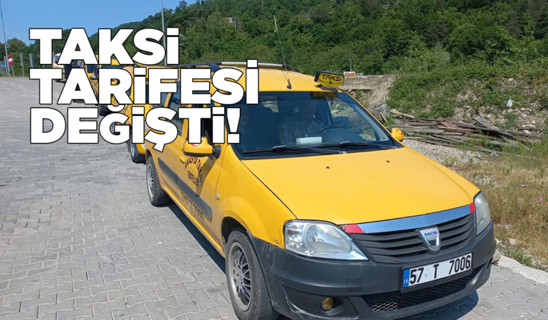 İlçede taksi tarifesi değişti
