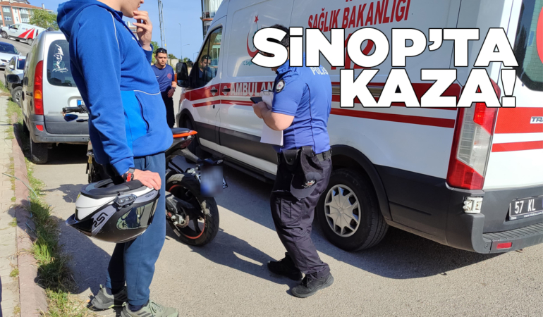 Sinop’ta minibüs ile motosiklet çarpıştı