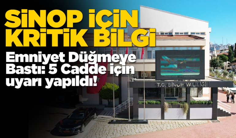 Sinop Valiliği uyardı, Uymayan yandı!