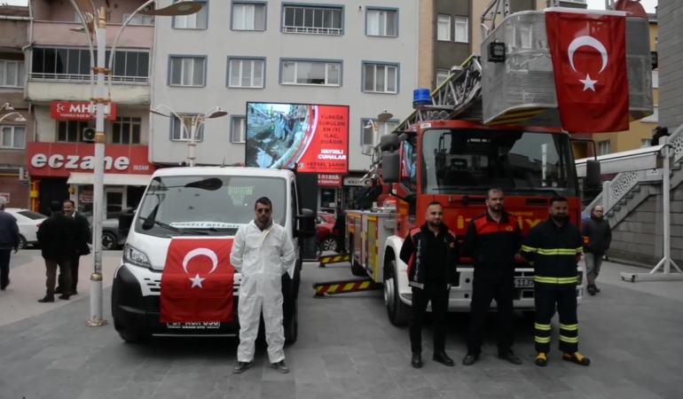 İlçeye hibe edilen araçlar törenle hizmete girdi