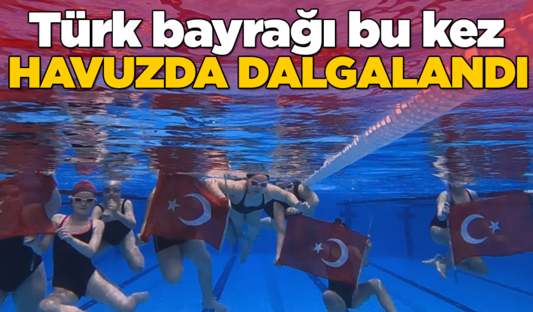 Sinop’ta sporcular su altında Türk bayrağı açtı