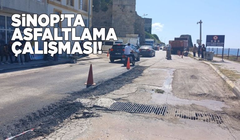 Sinop Belediyesinden asfaltlama çalışması