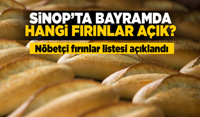 Bayramda hizmet verecek fırınlar açıklandı