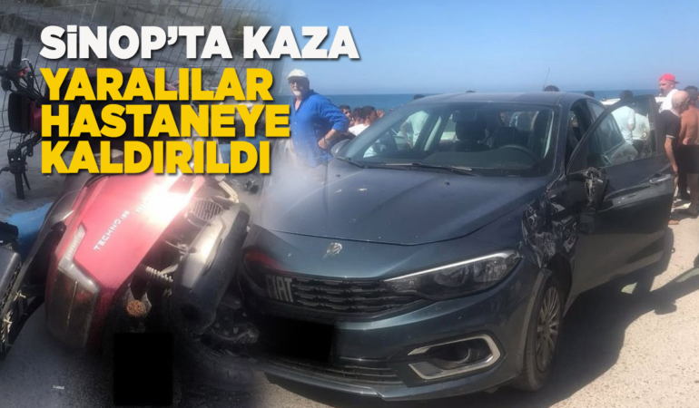 Otomobil ile motosiklet çarpıştı: 2 yaralı