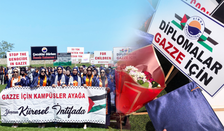 Sinop’ta diplomalar Gazze için