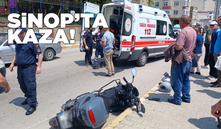 Devrilen motosikletteki yolcu yaralandı