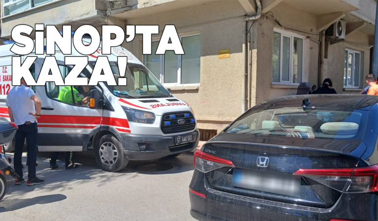 Sinop’ta kaza: Otomobille motosiklet çarpıştı