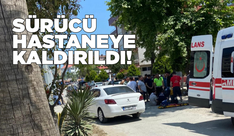 Motosiklet ile otomobil çarpıştı: Sürücü yaralandı