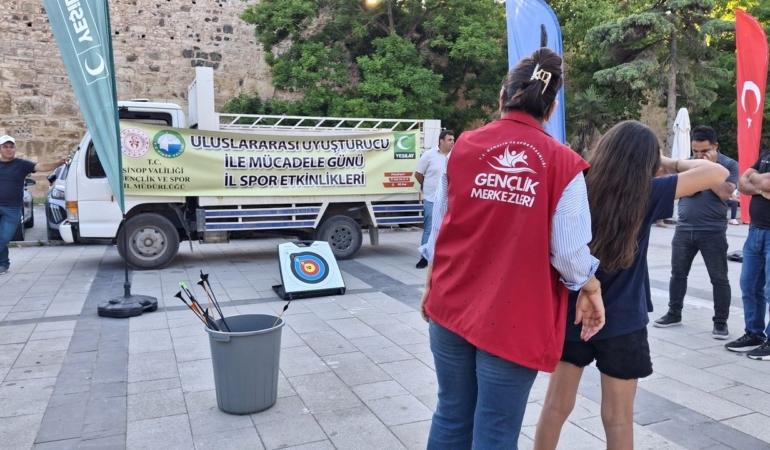 Sinop’ta madde kullanımıyla mücadeleye spor desteği