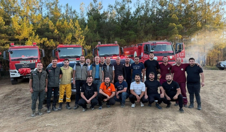Yangın kahramanları Sinop’a döndü