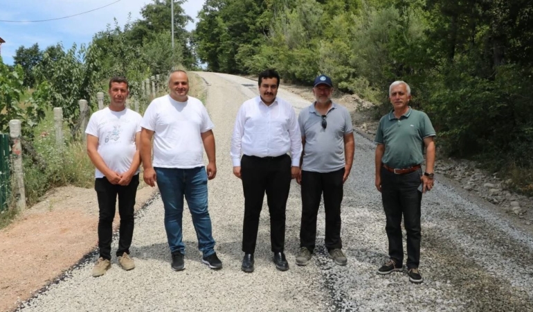 Erfelek Kaymakamı asfaltlama çalışmalarını inceledi
