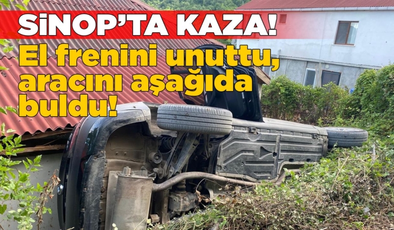 Otomobil evle duvar arasına düştü