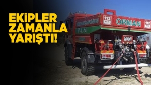 Yangının ağaçlara sıçramaması için yoğun mücadele