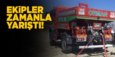 Yangının ağaçlara sıçramaması için yoğun mücadele