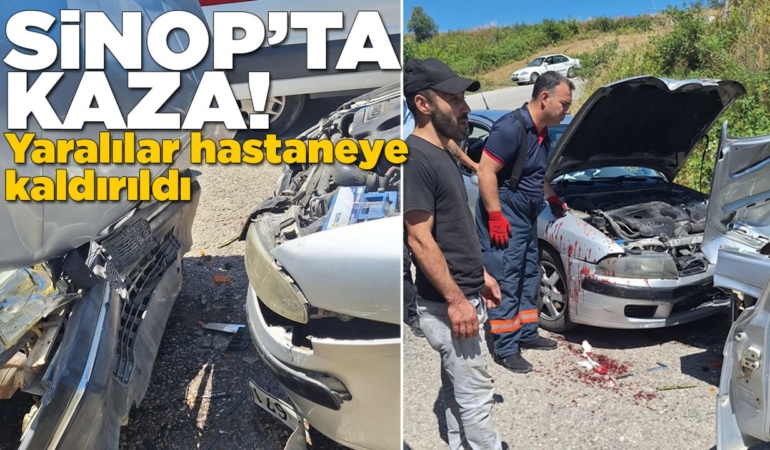 Sinop’ta korkutan kaza: 5 kişi yaralandı