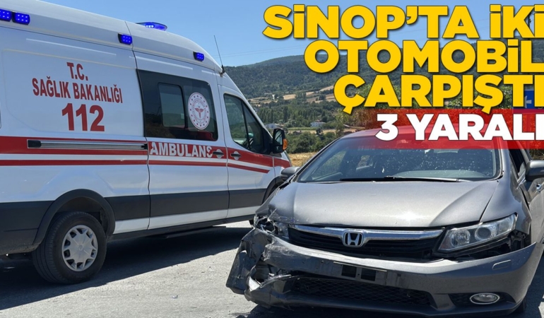 İki otomobil çarpıştı: Yaralılar hastaneye kaldırıldı