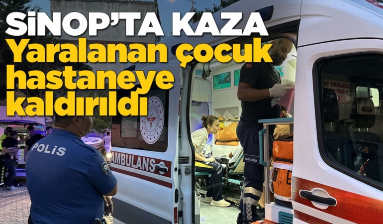 Motosikletle bisiklet çarpıştı: 1 çocuk yaralandı