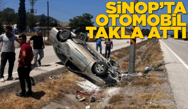 Sinop’ta kaza: Sürücü yaralandı