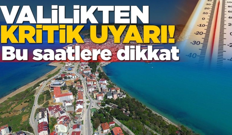 Sinop Valiliği uyardı: Hava sıcaklıkları artacak