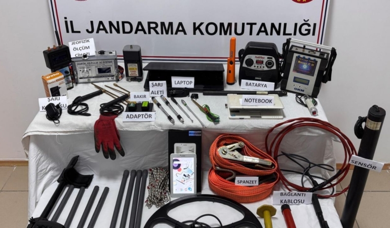 Samsun’da kaçak kazı yapan 7 şüpheli gözaltına alındı