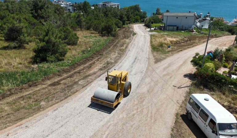 Sinop kent merkezinde asfalt mesaisi