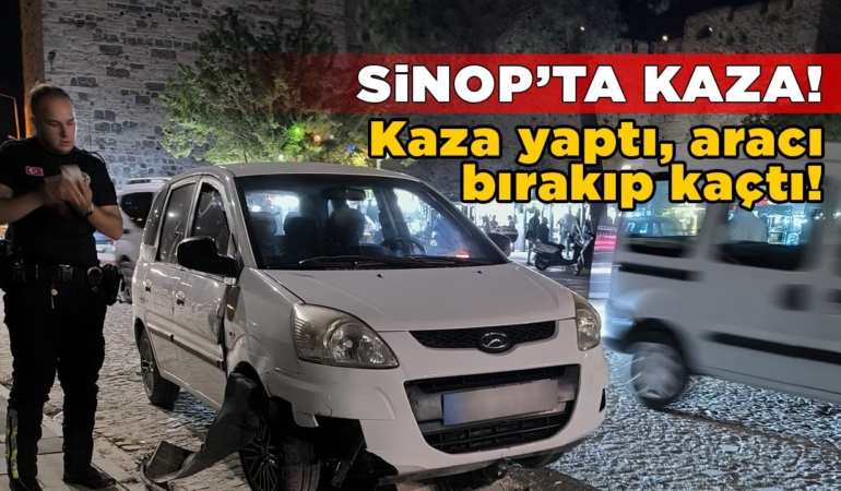 Kaza yapan sürücü aracını bırakıp kaçtı