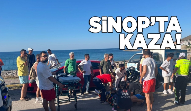 Sinop’ta ehliyetsiz sürücü kaza yaptı