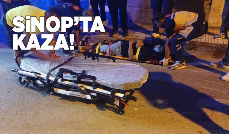 Sinop’ta motosiklet kazası: Sürücü hastaneye kaldırıldı