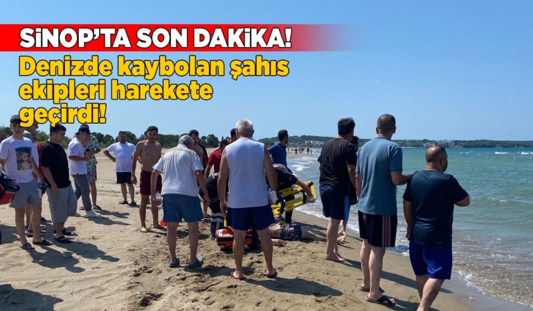 Sinop’ta denize giren şahıs kayboldu