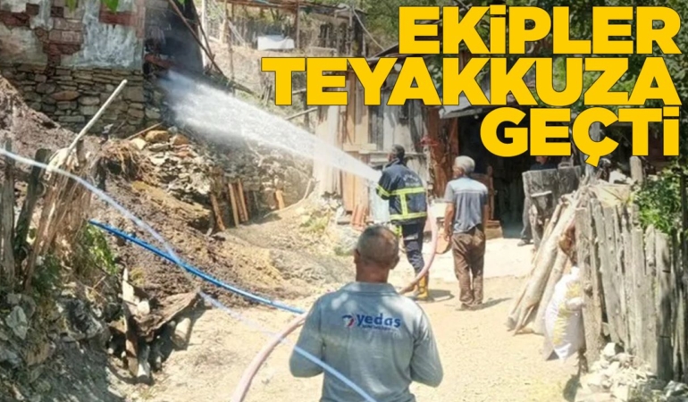 Sinop’ta ahır yangını