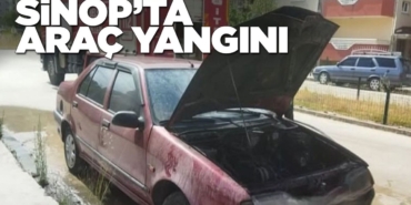 Seyir halindeki araçta yangın çıktı