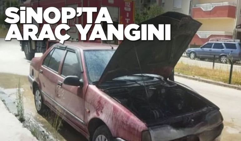 Seyir halindeki araçta yangın çıktı