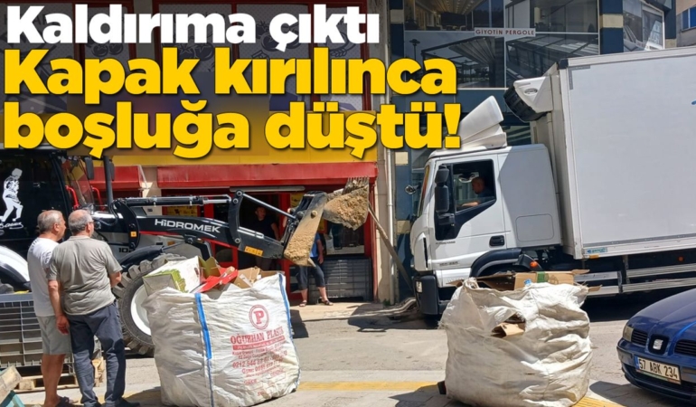 Kamyon güçlükle kurtarıldı