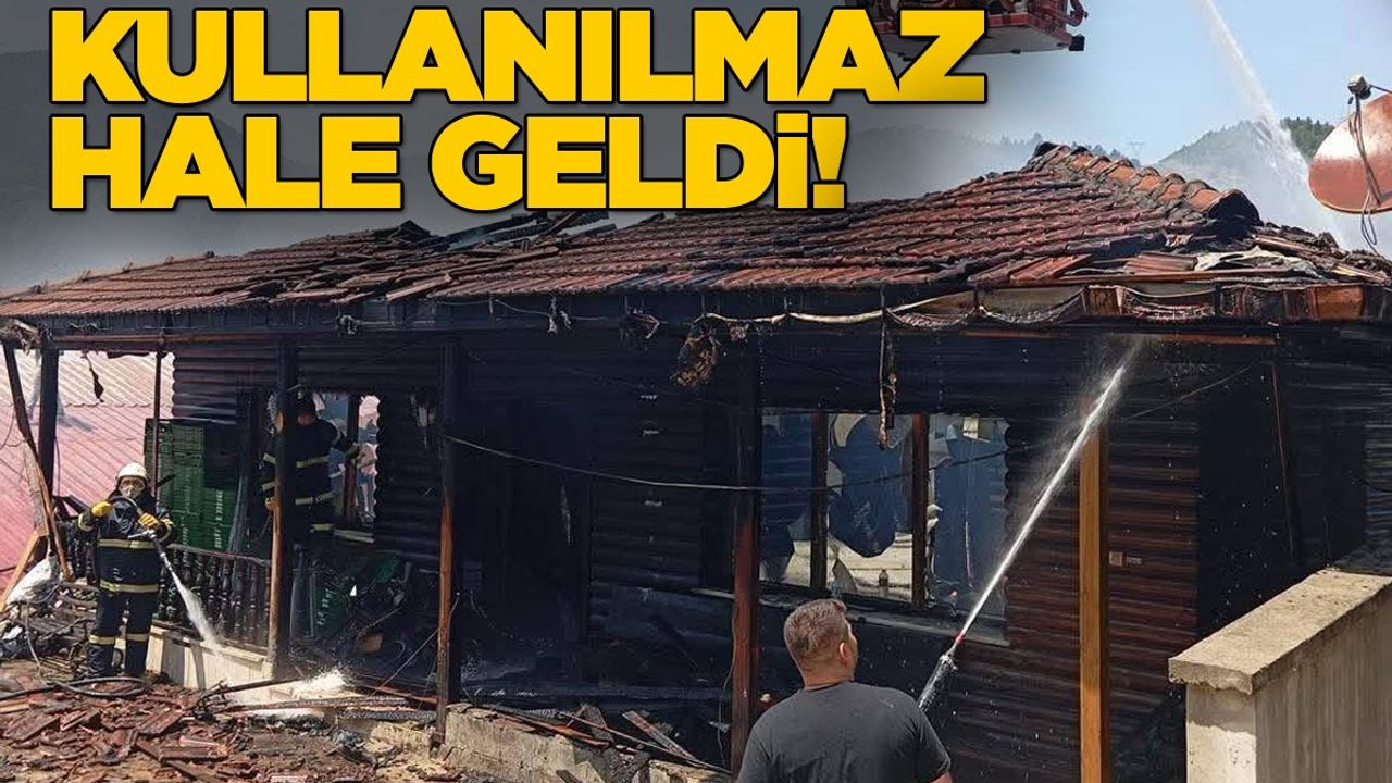 Sinop’ta yanan fabrikanın son hali görüntülendi