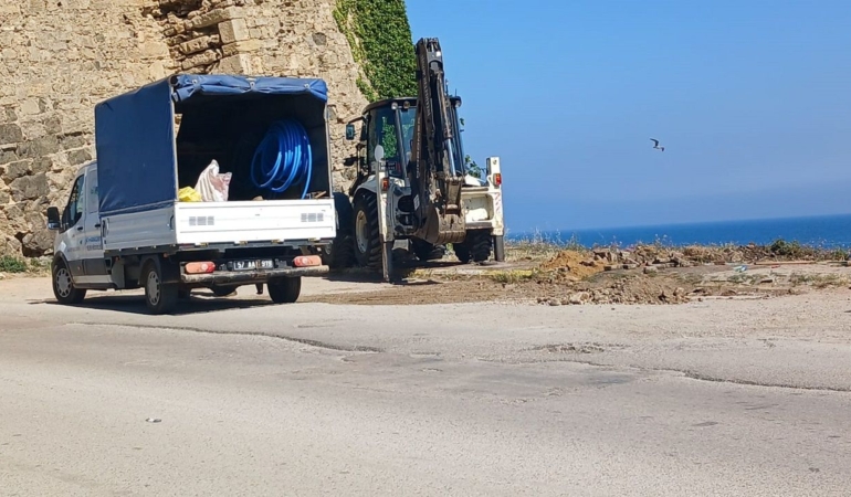 Sinop’ta arızalı su borusunda müdahale